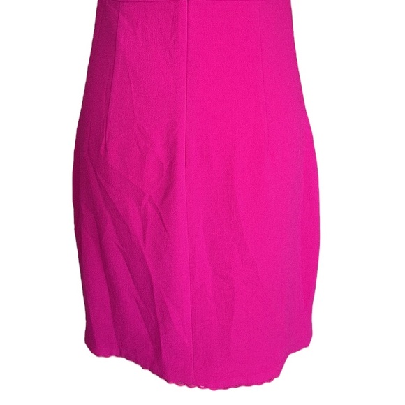 Trina Turk Rafter Hot Fuchsia Pink Scalloped Cutout Halter Mini Dress - 2 - Picture 11 of 15
